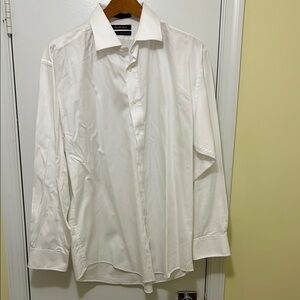 Saks Fifth Avenue White Dress Shirt Classic Business Attire